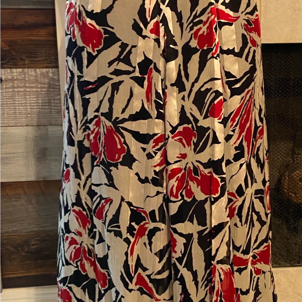 Jones New York Collection Skirt A-Line Flare Silk Fully Lined (Size 8)